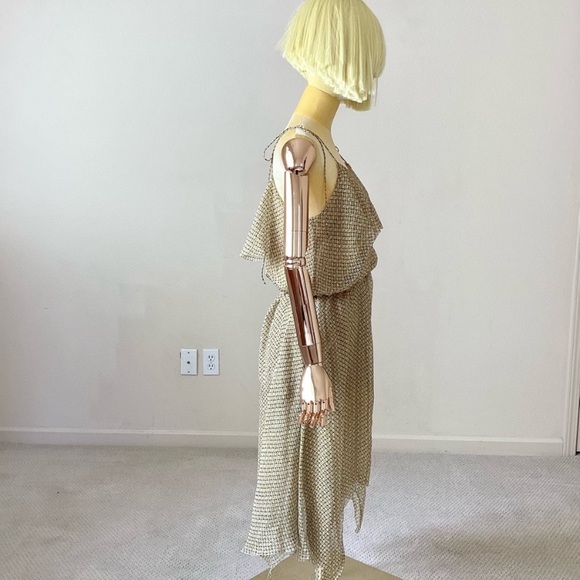 Robbi & Nikki Yellow Print Midi Dress SZ S - Picture 2 of 5